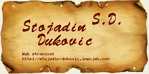 Stojadin Duković vizit kartica